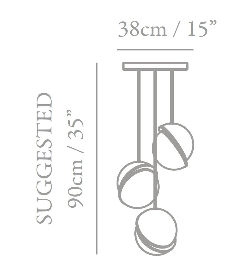 Lee Broom - Mini Crescent kroonluchter Hanglamp messing - KOOT