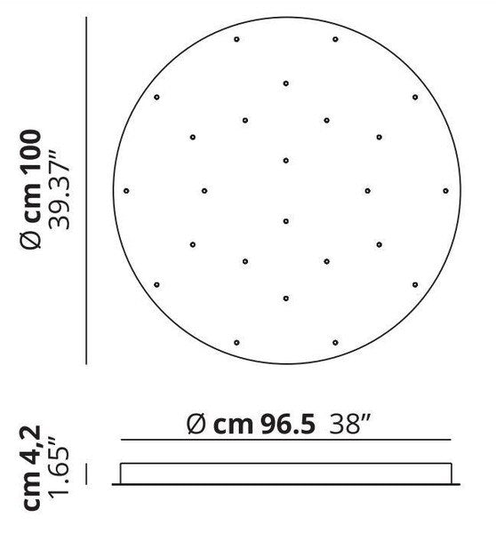 Lodes - Accessoires Rozet voor 24 pendellampen Mat zwart - KOOT
