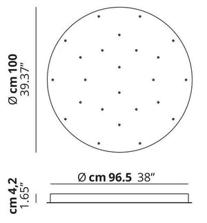 Lodes - Accessoires Rozet voor 24 pendellampen Mat zwart - KOOT