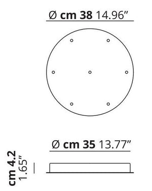 Lodes - Accessoires Rozet voor 7 pendellampen Mat wit - KOOT