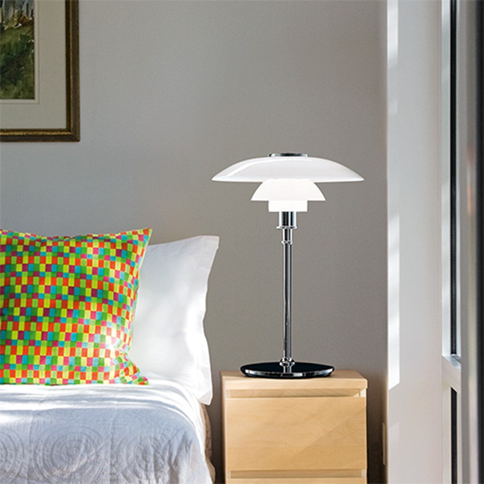 Louis Poulsen - PH 4½-3½ Glas tafellamp Hoogglans Verchroomd - KOOT