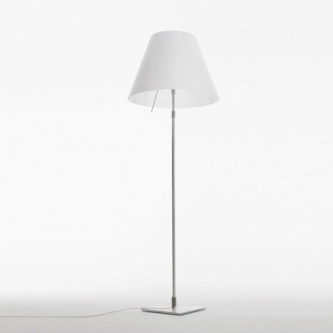 Luceplan - Grande Costanza dimbaar vloerlamp aluminium / wit - KOOT