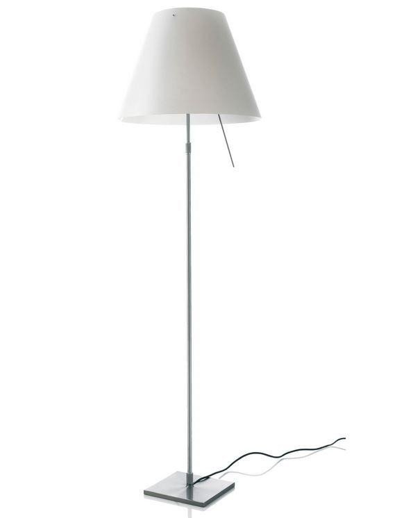 Luceplan - Grande Costanza vloerlamp aluminium / wit - KOOT