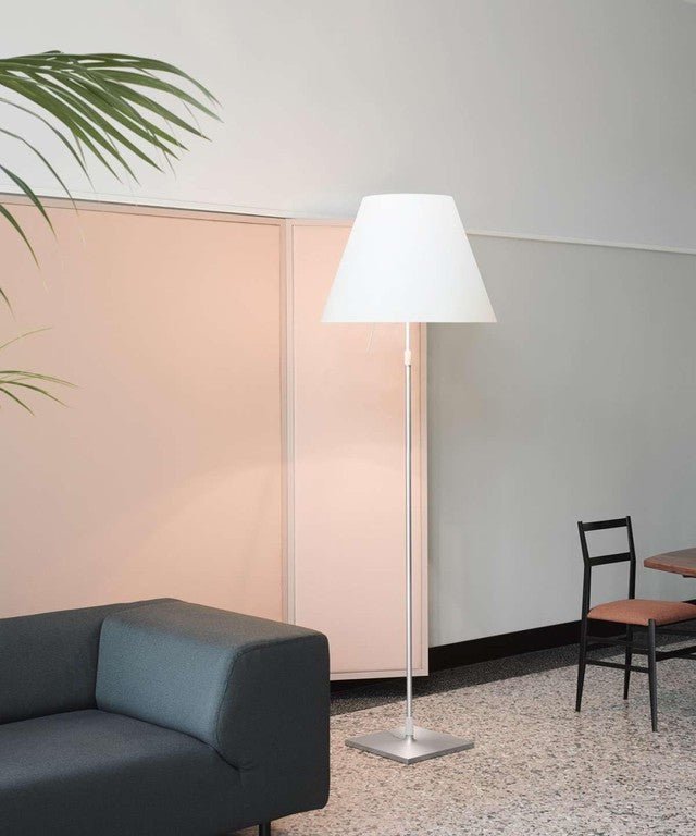 Luceplan - Grande Costanza vloerlamp aluminium / wit - KOOT