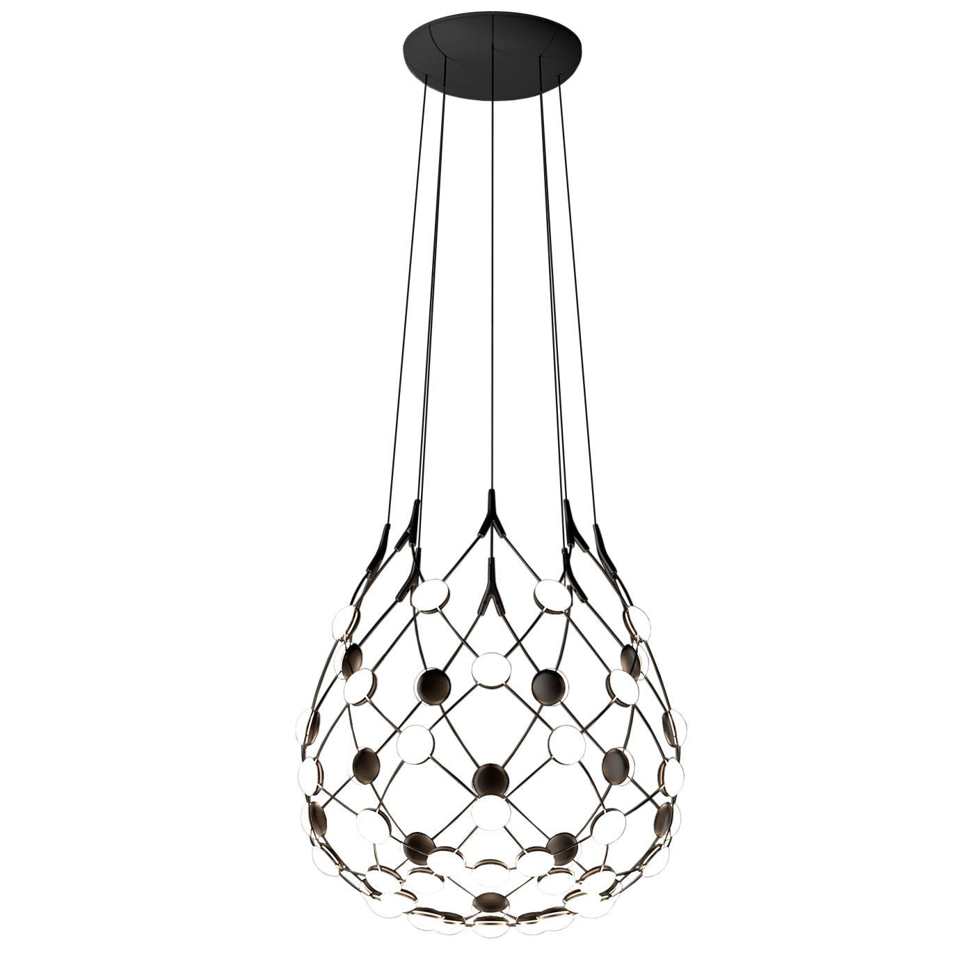 Luceplan - Mesh D86 Ø55cm LED hanglamp zwart - KOOT
