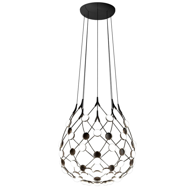 Luceplan - Mesh D86 Ø55cm LED hanglamp zwart - KOOT