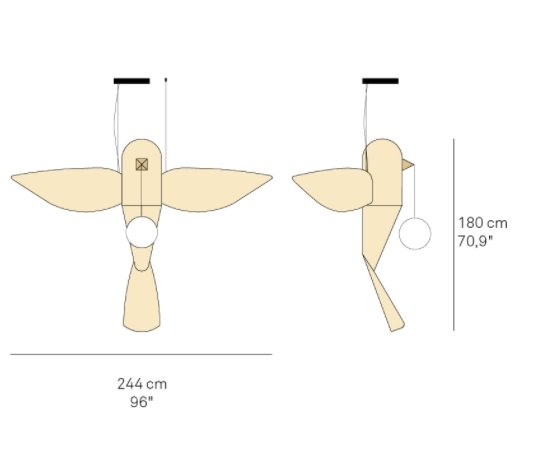 LZF - Big Bird Hanglamp wit - KOOT