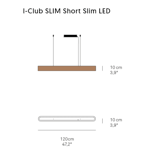 LZF - I-Club Slim Kort Led Dimmable DALI Hanglamp - KOOT