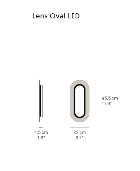 LZF - Lens Ovaal Wandlamp ivoor - KOOT