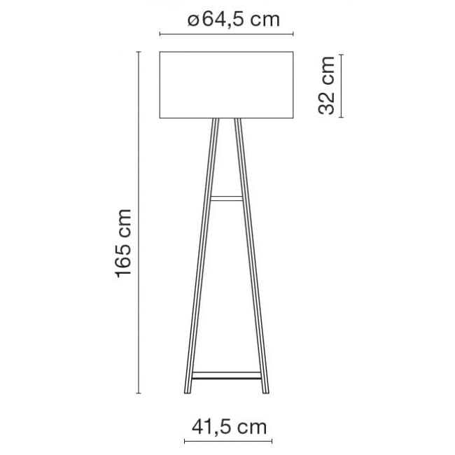 Marset - Cala P165 vloerlamp eiken - KOOT