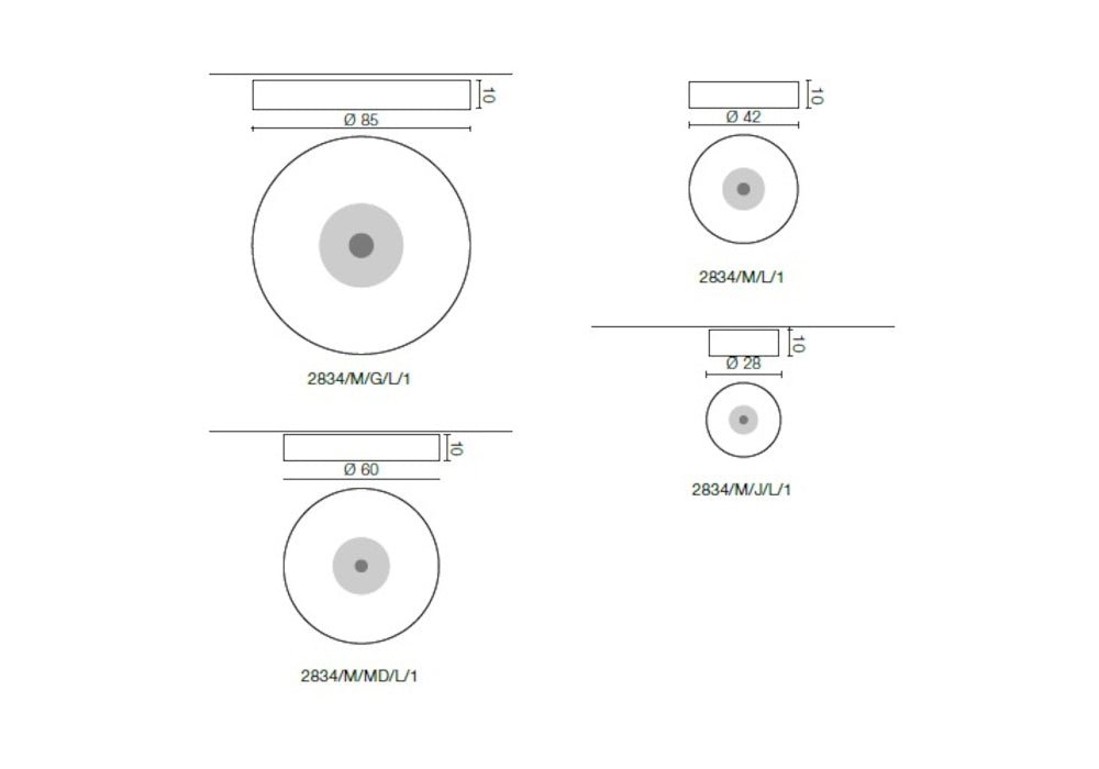 Martinelli Luce - Corona wandlamp / plafondlamp wit - KOOT