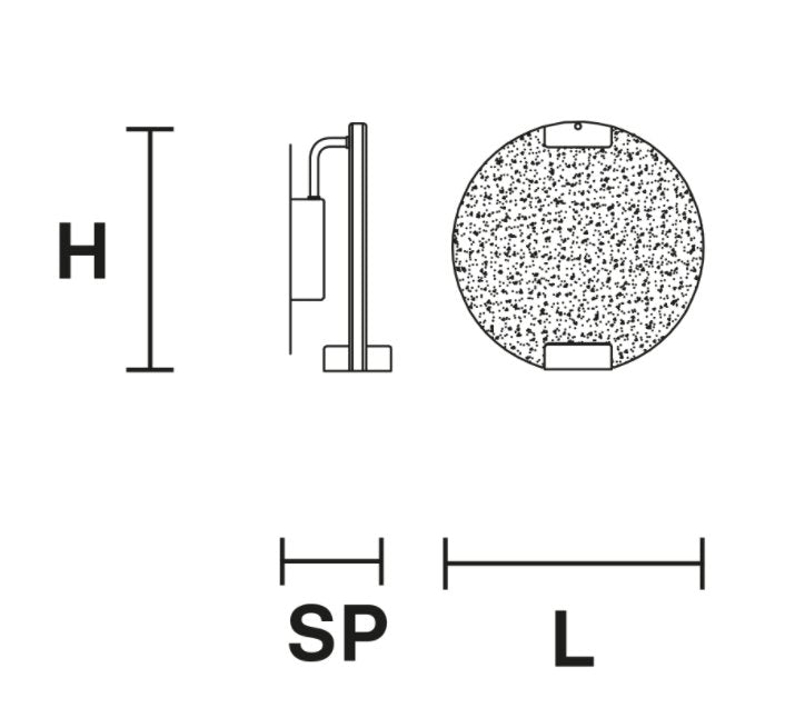 Masiero - Horo A Wandlamp messing - KOOT