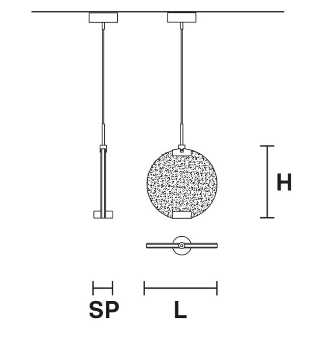 Masiero - Horo S1 Hanglamp messing - KOOT