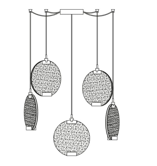 Masiero - Horo S5 Hanglamp messing - KOOT