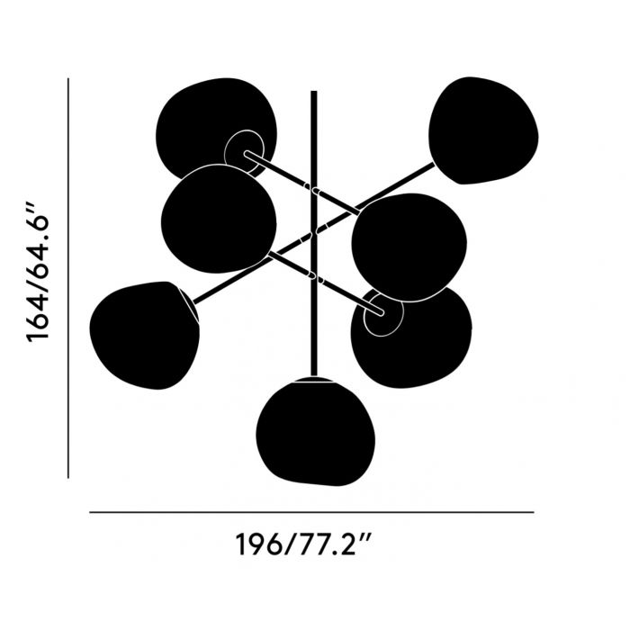 Tom Dixon - Melt groot kroonluchter - KOOT