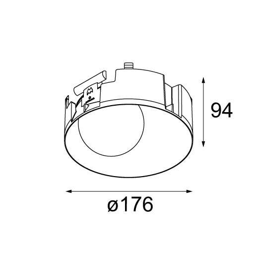 Modular - Shellby 176 Trimless LED GE Wit structuur inbouwwandlamp - KOOT