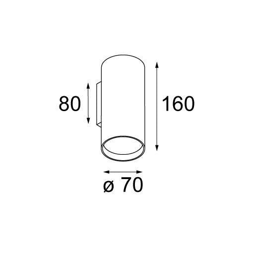 Modular - Nude 1x LED retrofit medium wandlamp - KOOT