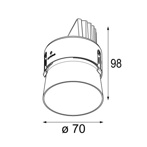 Modular - Thimble 70 trimless adjustable LED medium GE spots - KOOT