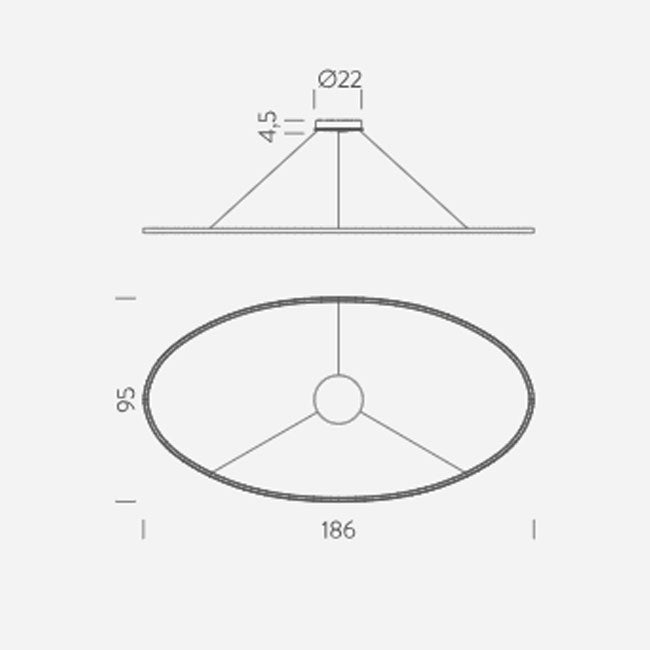 Nemo - Ellisse Mega downlight hanglamp - KOOT