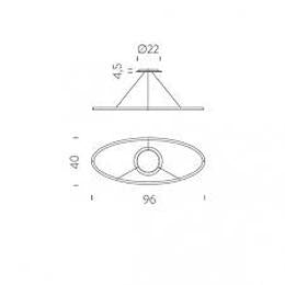 Nemo - Ellisse Minor 2700K downlight hanglamp - KOOT