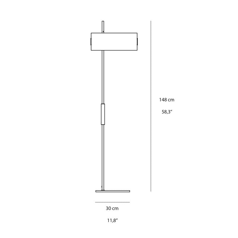 Oluce - 1953 343 vloerlamp zwart - KOOT