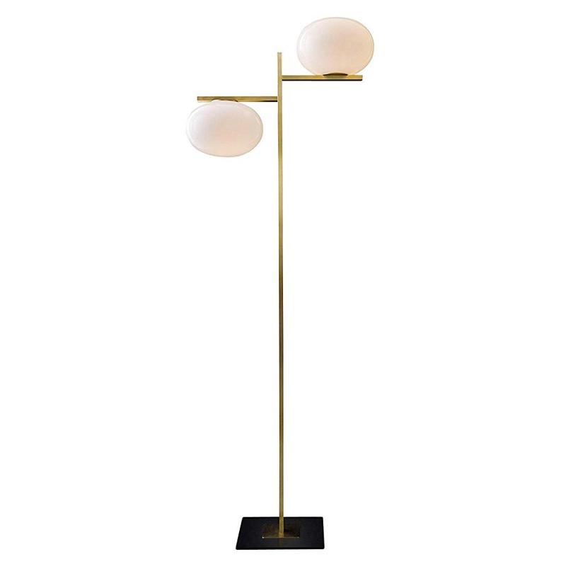 Oluce - Alba 383 vloerlamp Satijn messing - KOOT