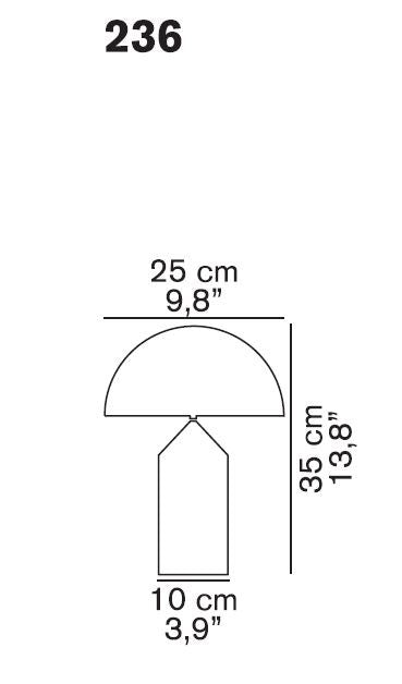 Oluce - Atollo Glass 236 tafellamp - KOOT