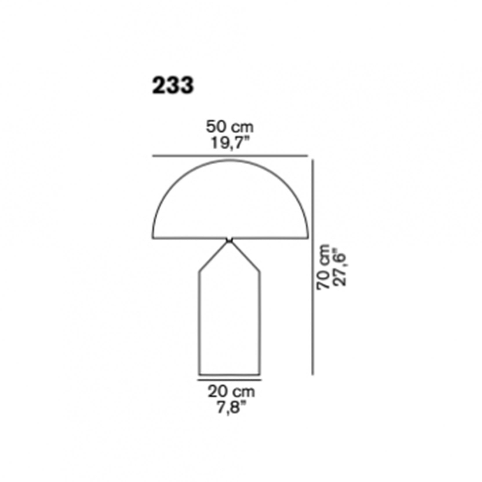 Oluce - Atollo Groot 233 Tafellamp - KOOT
