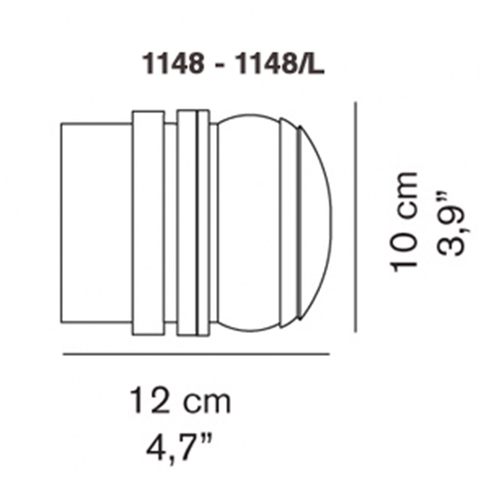 Oluce - Fresnel wandlamp LED chroom - KOOT