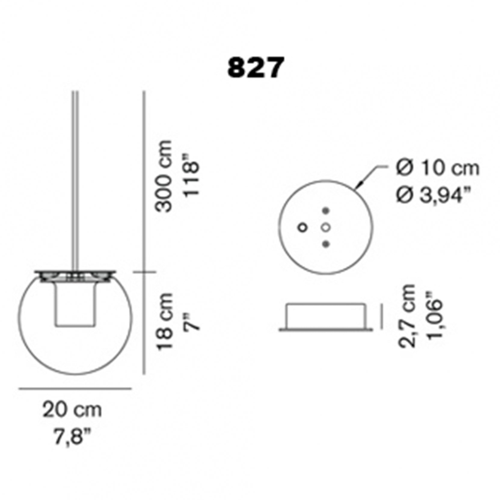 Oluce - The Globe 20 hanglamp - KOOT
