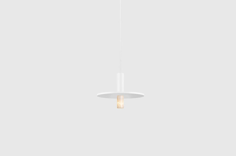 Kreon - Oran Hanglamp kap stone, small cylinder, white, gear excl. - KOOT