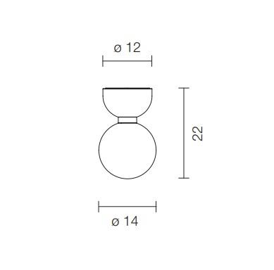 Parachilna - Aballs A II PE Wandlamp/Plafondlamp - KOOT