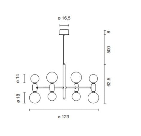 Parachilna - Aballs Chandelier 4 Hanglamp - KOOT