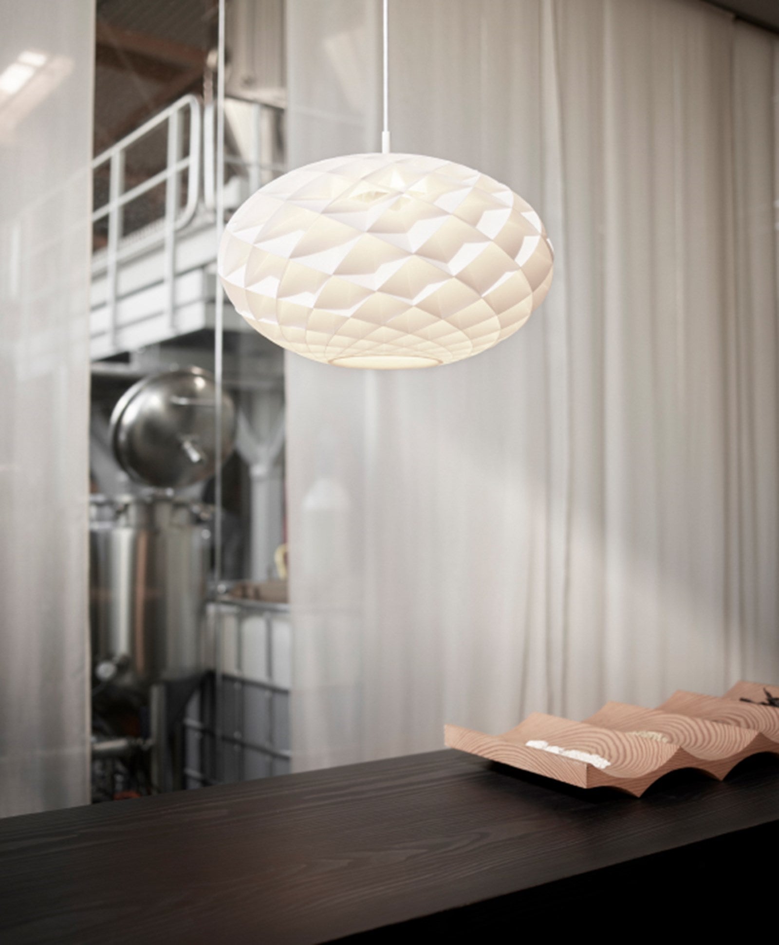 Louis Poulsen - Patera Oval 500 LED-DA 27K hanglamp wit - KOOT