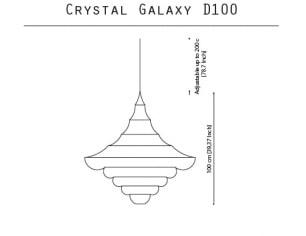 Quasar - Crystal Galaxy D100 Hanglamp - KOOT