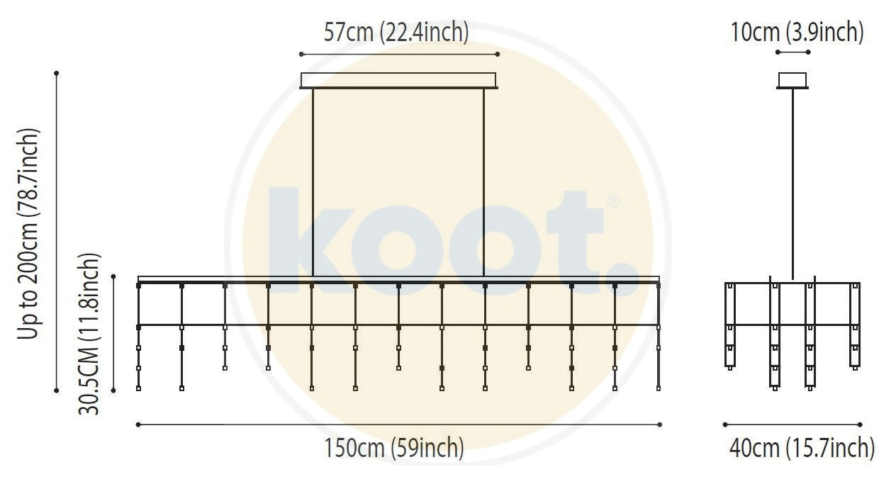 Quasar - Universe Square met druppels Hanglamp - KOOT