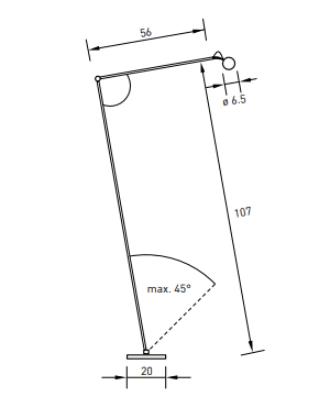 Radius - Basica Taak Vloerlamp - KOOT