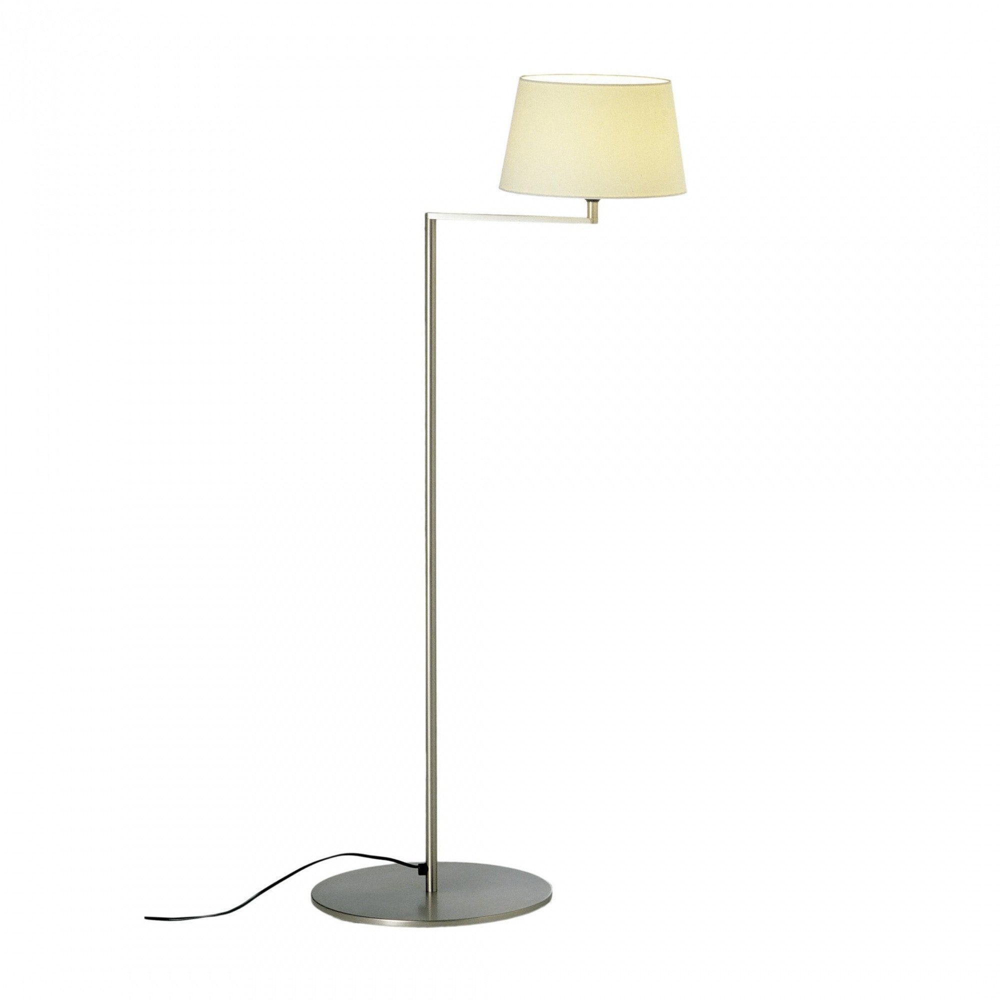 Santa Cole - Americana vloerlamp Wit / Satijn Nikkel - KOOT