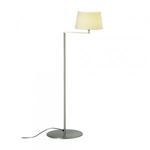 Santa Cole - Americana vloerlamp Wit / Satijn Nikkel - KOOT