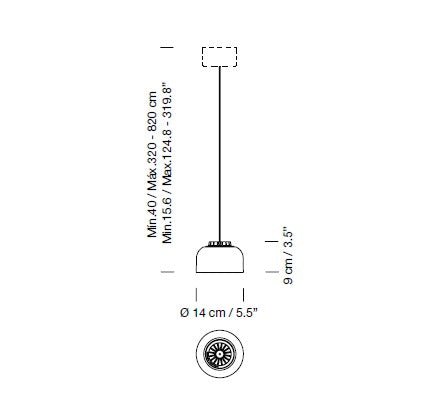 Santa Cole - HeadHat Bowl S hanglamp - KOOT