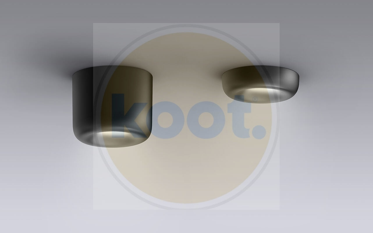 Serien - CAVITY Recessed S LED plafondlamp bronzen afwerking - KOOT