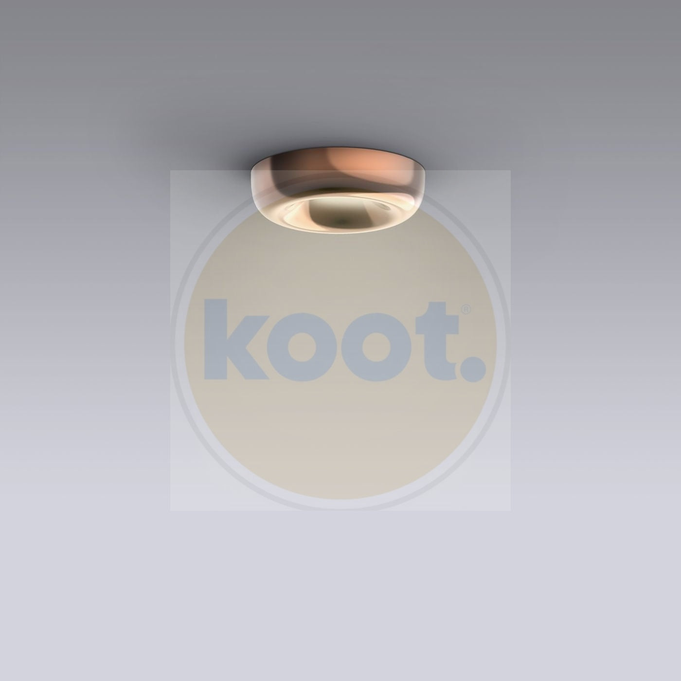 Serien - CAVITY Recessed S LED plafondlamp bronzen afwerking - KOOT