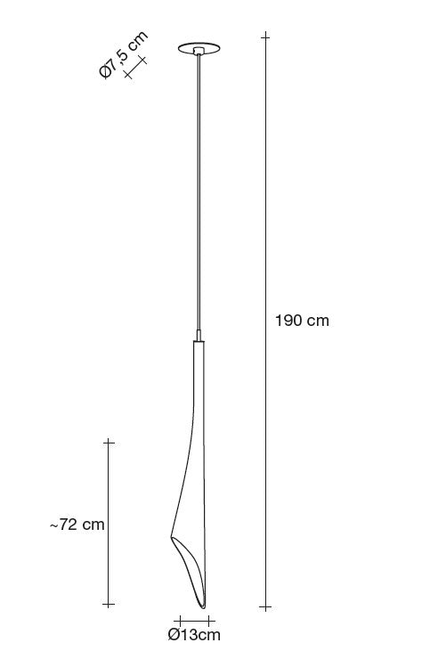 Terzani - Calle T01S Hanglamp Kristal - KOOT