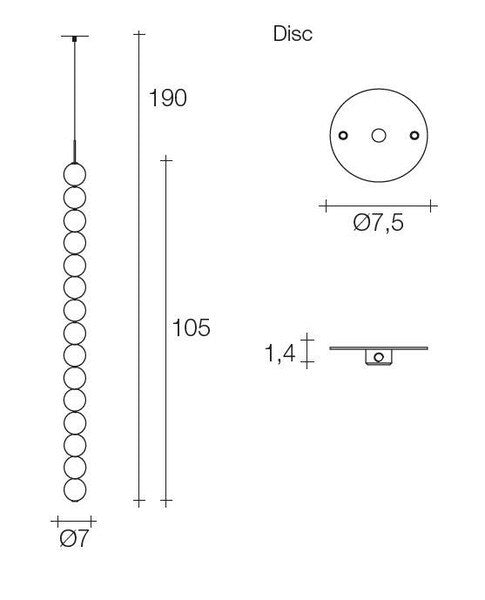 Terzani - Abacus Hanglamp - KOOT