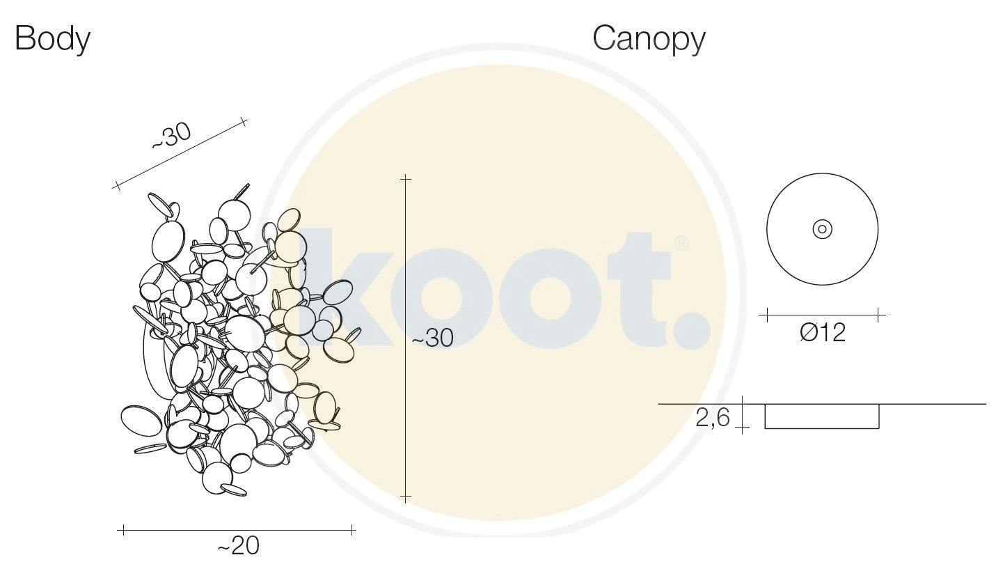 Terzani - Argent N97A Wandlampen - KOOT