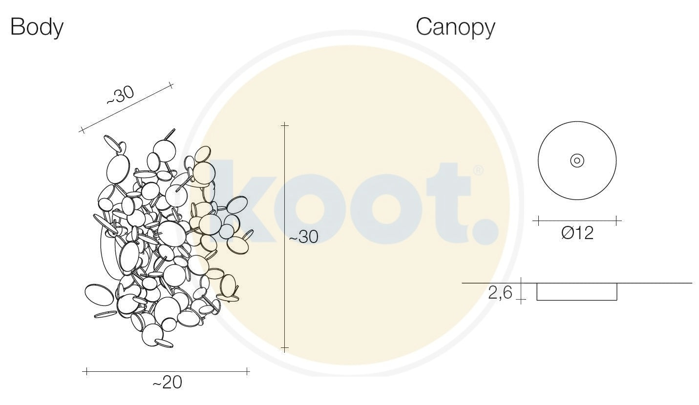 Terzani - Argent N97A Wandlampen - KOOT
