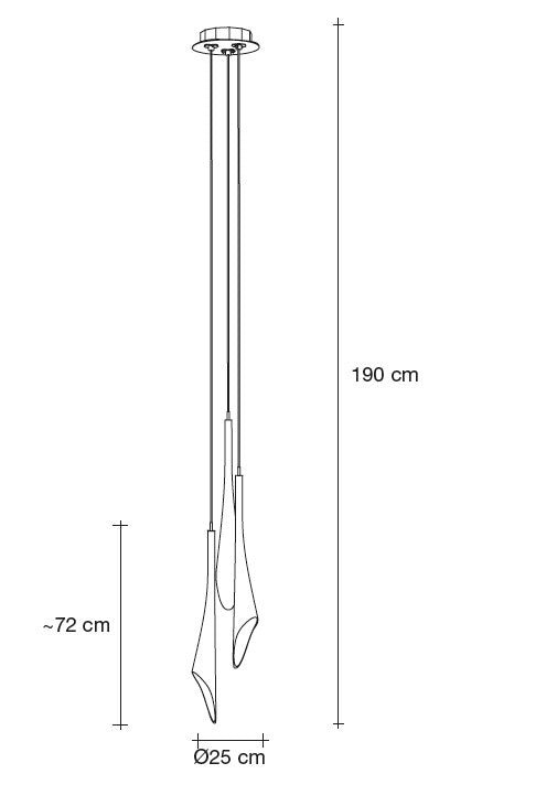 Terzani - Calle T03S Hanglampen Kristal - KOOT