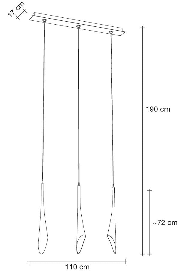 Terzani - Calle T03SR Hanglampen Kristal - KOOT