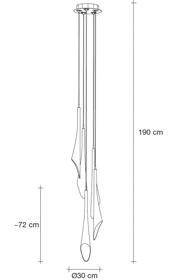 Terzani - Calle T05S Hanglampen Kristal - KOOT
