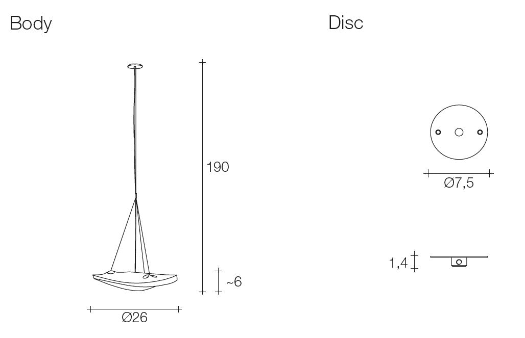 Terzani - Manta K012 Canopy Hanglamp Kristal - KOOT